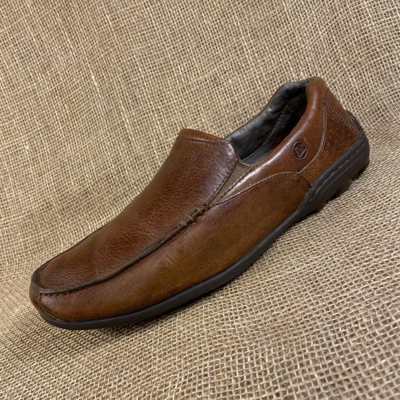 Merrell Other - Men’s Merrell slip on loafers driving shoes brown leather size 10